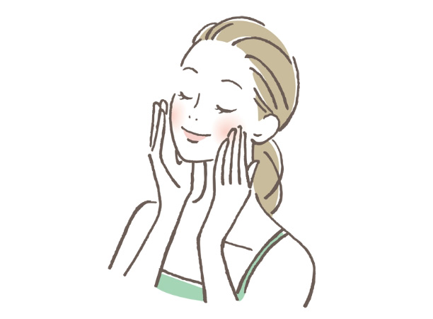 フェアリースキン ACEクリームを手のひらと指の腹でやさしくプッシュしながらなじませる様子